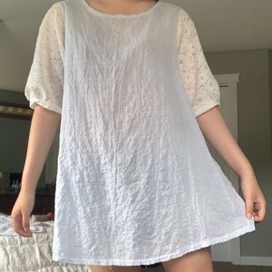 handmade sky blue laced picnic dress